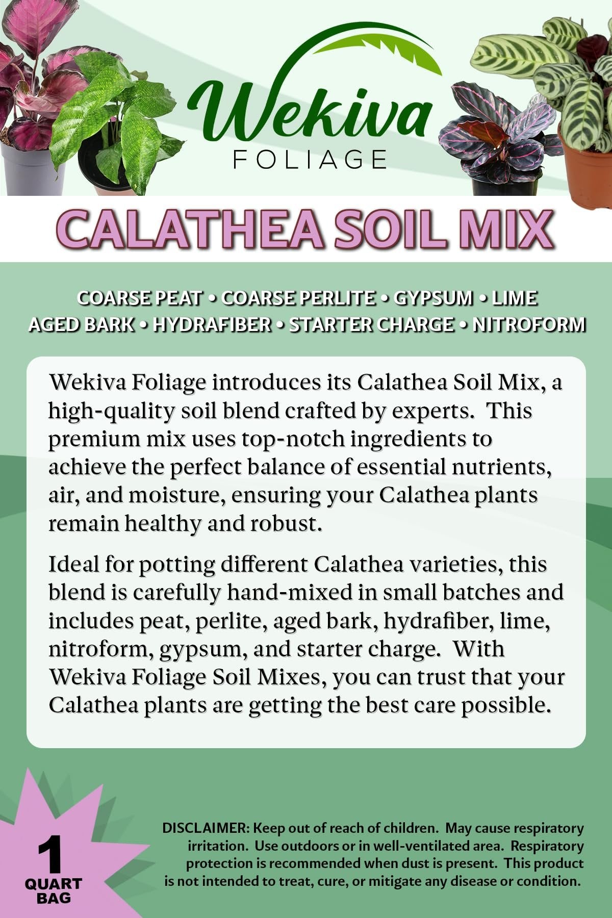 calathea potting soil mix Calathea Growing Soil Mix – Custom Soil Blend – Potting Mix for Calathea Plants – Specially Developed by and for Professional Nursery Growers -