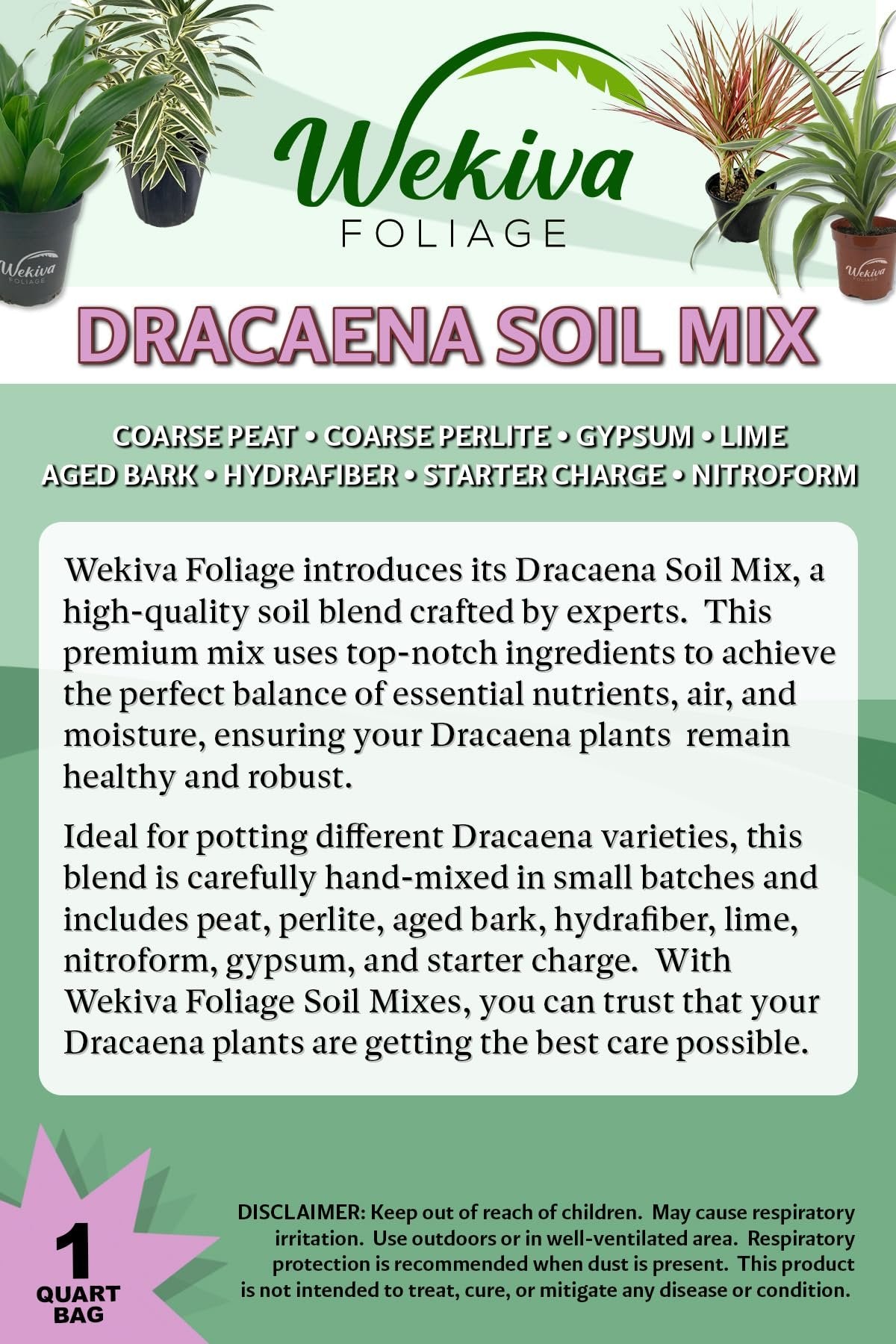 soil for dracaena Dracaena Growing Soil Mix – Custom Soil Blend – Potting Mix for Dracaena Plants – Specially Developed by and for Professional Nursery Growers -