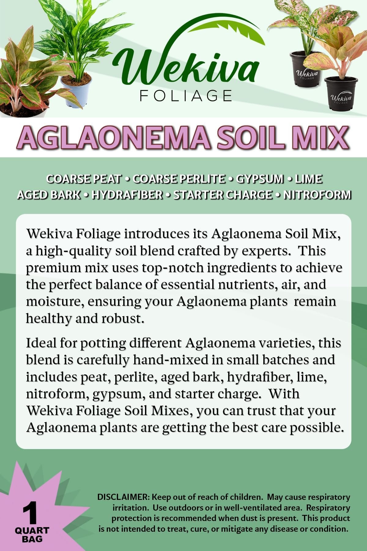 red aglaonema soil mix Aglaonema Growing Soil Mix – Custom Soil Blend – Potting Mix for Aglaonema Plants – Specially Developed by and for Professional Nursery Growers -